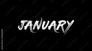 January with black background for calendar. And January is the first month of the year. Stock Video