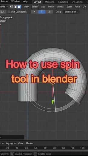 How to use spin tool in blender #blenderforbegginer #3d #blender