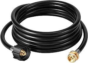 Propane Hose 12 FT Propane Adapter 1lb to 20lb, Propane Adapter Hose, Propane Tank Adapter for Propane Heater, Grill, Camping Stove to a Refillable Bulk Propane Cylinder.