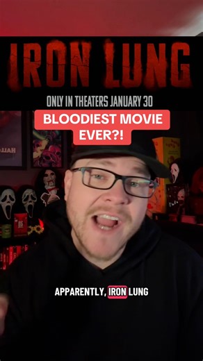 IRON LUNG is supposedly the bloodiest horror movie ever made. 😳 I’m looking forward to checking this out! Follow SlasherTalk for daily horror content #horror #horrormovies #horrormovie | SlasherTalk
