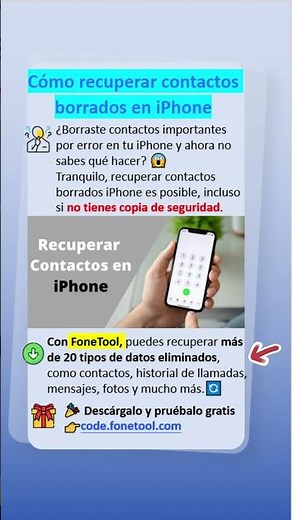 Cómo recuperar los contactos perdidos o borrados de tu iPhone#iphone #recuperar #contactos #explore