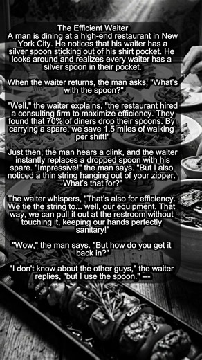 The Efficient Waiter #shorts #jokes #humor #funny