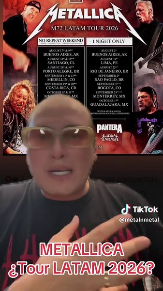 Metallica podría regresar a México y LATAM en 2026