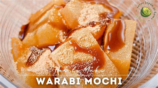 How to Make Warabi Mochi – Soft, Chewy & Coated in Kinako! 🍵✨