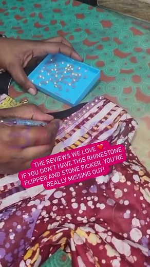 2.9K views · 46 reactions | Our beautiful customer’s review of the drill rhinestone picker and stone flipper! Our tools makes sewing very easy for you! Camp with us today and be glad you did! #bavicreviews #rhinestones #rhinestoneflipper #sewingtools #sewingequipment #sewingmachine | Bavic Sewing Accessories | Facebook