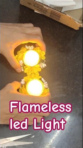 This Flameless LED Light Looks SO Real 🔥✨#unboxing #shortsfeed #decoration #birthday