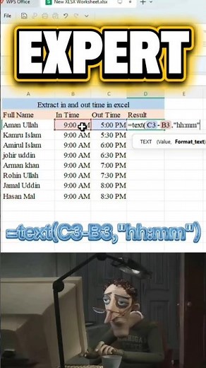 Excel Expert Trick | Extract In & Out Time in Excel | Office Excel Pro