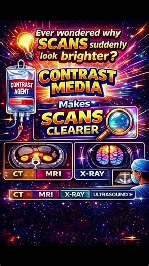 contrast media in radiology 🩻#radiologyshorts #anatomy #contrastmedia #science #xray