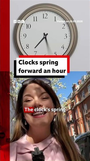 Clocks spring forward an hour for British Summer Time. #BBCNews