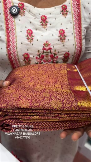 5.5K views · 61 reactions | Preity’s silks #364 ,5th main Hampinagar Vijayanagar Bangalore 560104 . Visit us on www.preityssilks.com WhatsApp number 9611217661/6363247858 . #sareelove #trending #viral #mysoresilk #kanchipuram #follwme #followforfollow #likelikelike #likeforlikes #reel #bangalore #mysore #kerala #liketimes #instalike #followforfollowback | Preity's Silks - Exclusive Pure Silk Sarees | Facebook