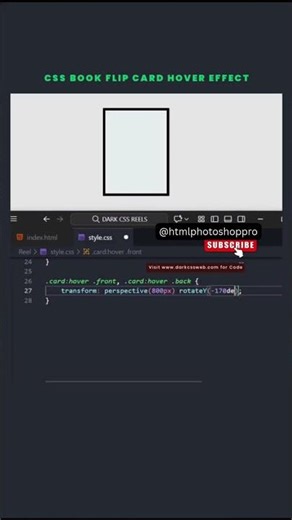 CSS Animated Book Flip Card #shortvideo #coding #htmlcss #viralvideo #shortsviral #shorts #short