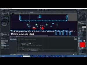 GODOT 4 - How to make Take Damage Effect via shader for player or enemy for a 2d platformer