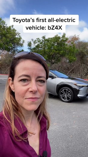 Checking out the #Toyota #bZ4X — Toyota’s first all-electric vehicle in US. #cardujour #toyotabz4x #ev #bev