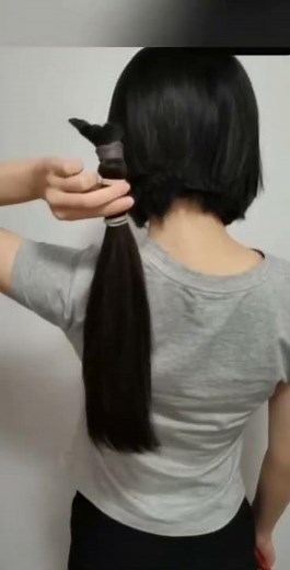 Very long hair cut
