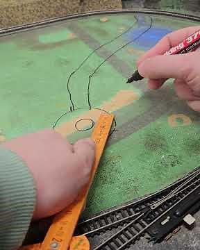 Layout sketch on my model railway layout! 🚂✏️ Planning & Ideas #ModelRailway #DIY