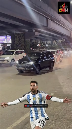 Citizen Network Hub (CNH) on Instagram: "🔴Live From Chandrayangutta Flyover | Star Footballer Lionel Messi leaves from the Taj Falaknuma Palace To Uppal LB Stadium after meeting Telangana Chief Minister Revanth Reddy in Hyderabad. #citizennetworkhub #viralreels #messiinhyderabad #reels #rahulgandhi"