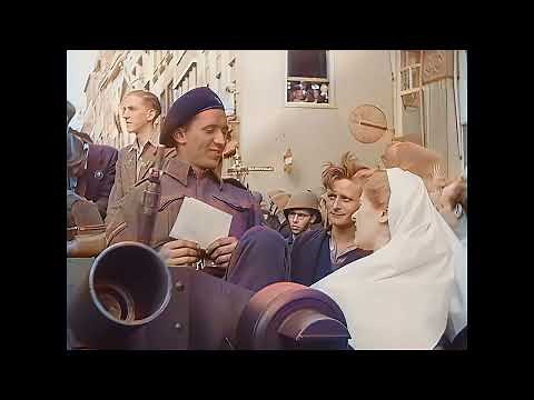 The liberation of the Dutch city of The Hague in 1945 in color! De bevrijding van Den Haag in 1945