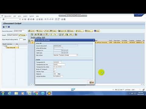 Automatic E-way bill generation By SAP | With T-code "/NEDOC_COCKPIT" |