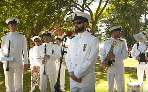 Watch: Navy Band performs at Waitangi