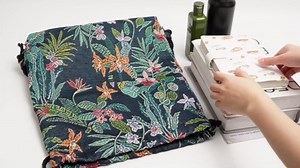 Van Caro Bohemian Drawstring Backpack Light Cinch Bag Gym Sack String Bag