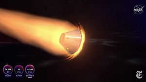 11K views · 585 reactions | NASA's Artemis I moon mission concluded on Sunday when the Orion spacecraft splashed down in the Pacific Ocean, after a successful test flight with no crew aboard. https://nyti.ms/3hfyVuj | The New York Times | Facebook