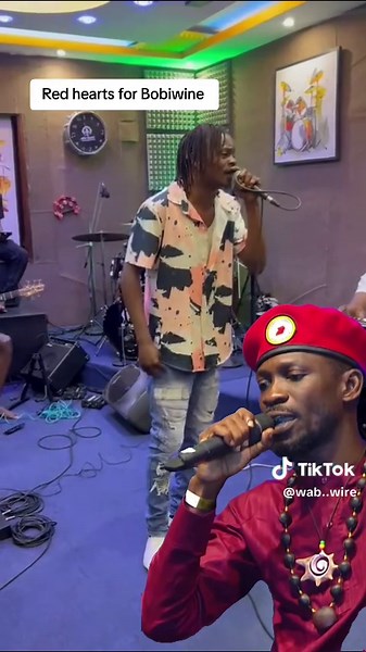 ‏Kingsaha sings a freestyle for our president bobiwine