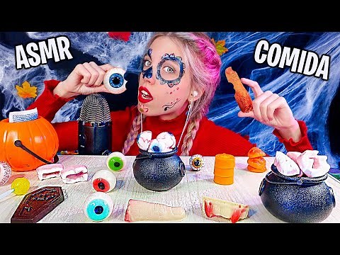ASMR EATING HALLOWEEN CANDY 🎃