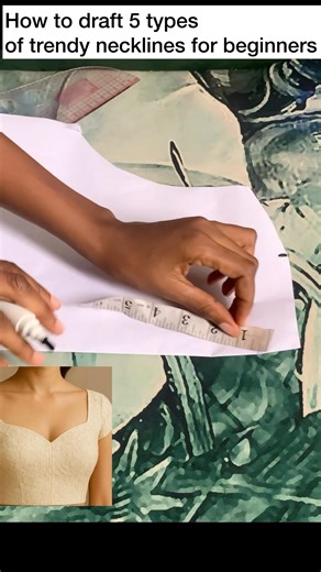 Draft 5 types of trendy necklines fast even as a beginner! #ootdguide #fashion #sewingpatterns