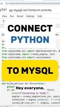 Connect Python to MySQL Using SQLAlchemy & Pandas (Insert, Select, Upsert) #shorts #python