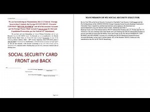 Social Security Manumission To US Attorney