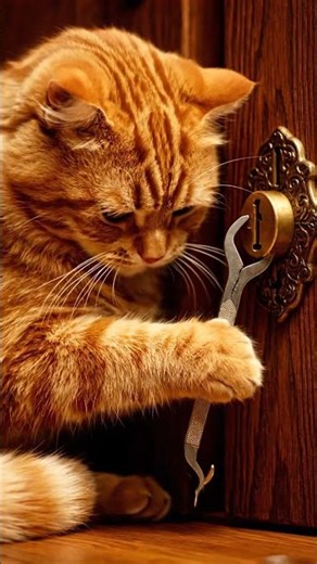 Cat Picks Lock Like a Professional Burglar