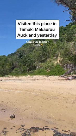 Any guesses to where this Auckland beach is? 👇 #explorenz #aotearoa #nzsummer #loveauckland #hiddenspotsnz #aucklandbeach