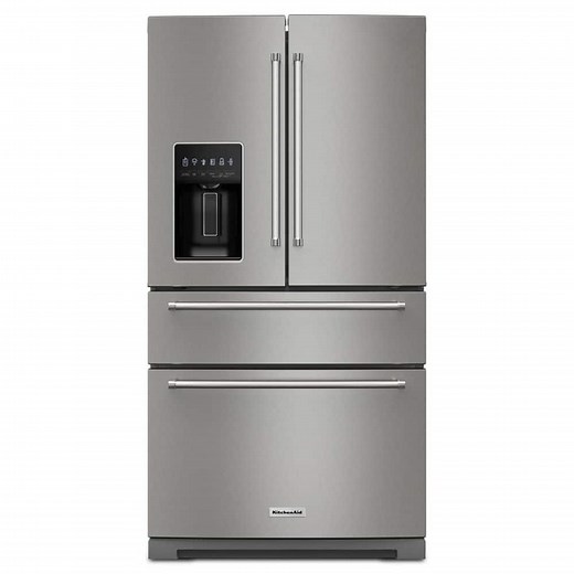 Reviews for KitchenAid 26.2 cu. ft. Standard Depth French Door Refrigerator in Fingerprint Resistant Stainless Steel with Platinum Interior | Pg 1 - The Home Depot