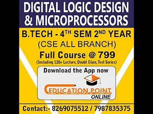 DBATU Digital Logic Design & Microprocessor for B.Tech CSE (All Branch) 4th Sem 2nd Year Syllabus