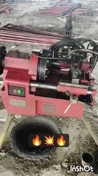 Pipe Threading Machine Ka Use | Fire Fighting Pipe Me Thread Kaise Karte Hai 🔧 Full Demo Hindi#short