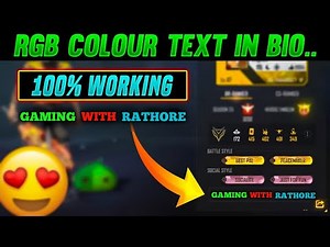How to write colour text in free fire bio