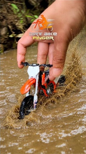 CRAZY River Crossing with KTM 250 SX Mini Dirt Bike! #shorts #american #dirtbike #enduro