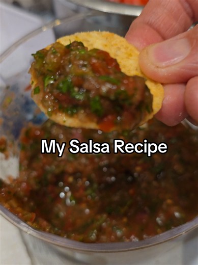 My Salsa Recipe Super Simple Fresh Salsa Ingredients 4–5 fresh tomatoes, diced ½ small onion, finely diced 1 jalapeño, finely diced Small handful fresh cilantro, chopped Juice of 1 lime 1 tsp cumin Pinch of salt Pinch of black pepper Optional: 1 small garlic clove, minced Directions Mix everything together in a bowl. Taste and add a little more salt or lime juice if needed. Let it sit for 15–30 minutes before serving if you have time—the flavors get even better. #salsa #recipe