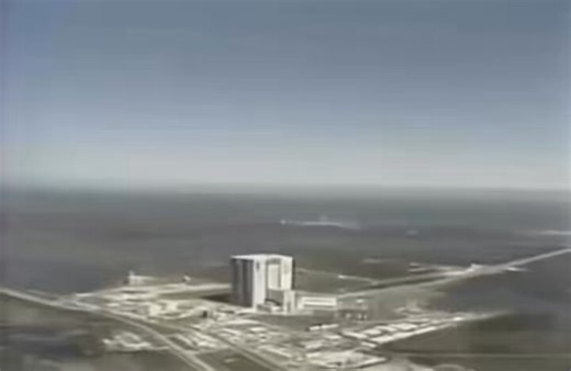 Footage from a helicopter camera captures the Space Shuttle Challenger Disaster in 1986