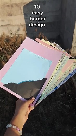 Easy & beautiful border design ideas 🤩 || project file side & corner pages design idea #borderdesign