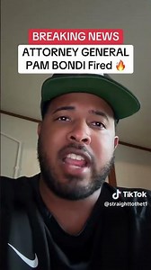 Breaking News Pam Bondi Fired! #shorts