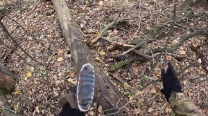 POV Of Ukrainian Soldier In Intense Close Quarter Combat Operation , Clearing Out A Russian Position In The Wood. Early November, 2022.