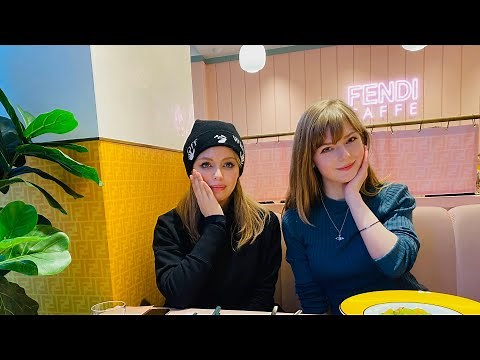 Ella Freya and Silvie in FENDI CAFFE in Tokyo, Japan