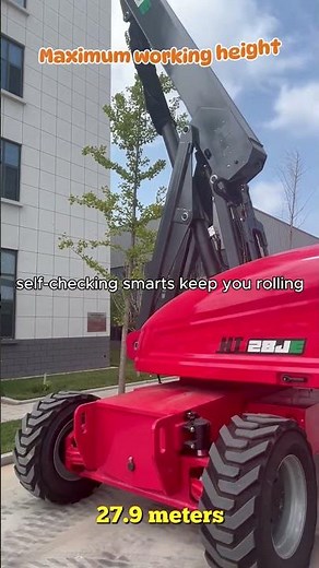 28M Electric Telescopic Boom Lift | 300kg Platform Capacity | High-Reach Specs & Features#automobile