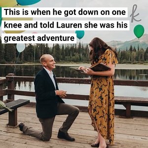 "You're my greatest adventure," John told Lauren. 😭 Prepare the tissues for this sweet proposal story via How They Asked! 💍 | The Knot