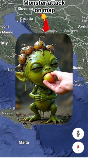 Monster 😶‍🌫🤯 attack boy in google maps and google earth 🌎 #short #funwithearth