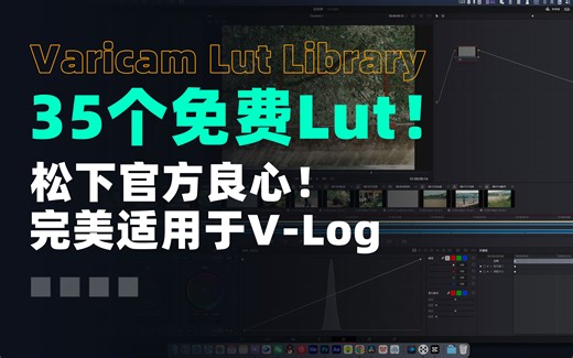 还在找苦苦找寻lut吗？松下官方免费提供了35个适用于V-Log的lut！