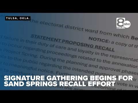 Signature gathering begins for Sand Springs recall effort