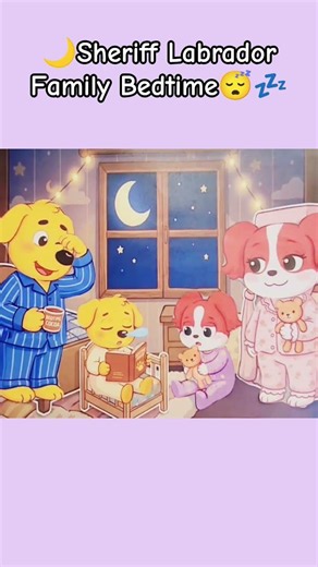 🌙Time to Sleep! Sheriff Labrador Family Bedtime Sticker Book 😴💤