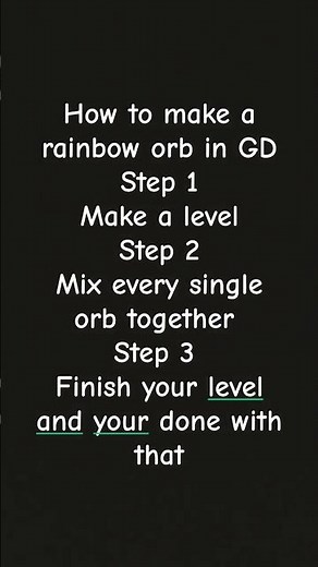 How to make a rainbow orb in geometry dash